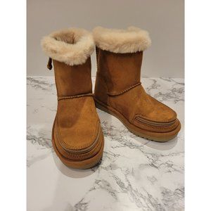 Billy Cozy Boot Brown Chestnut Size 11 M Full Zip Kids Girls